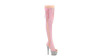 Pink Holographic Thigh Highs