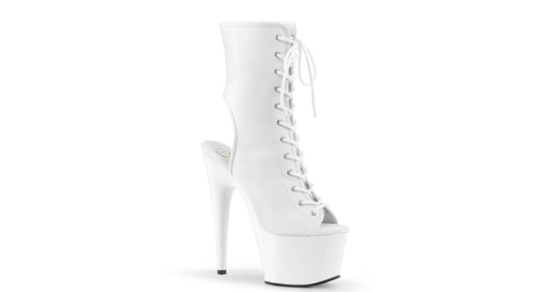 7” White Ankle Boots