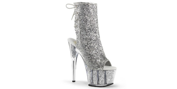 Silver Shimmer Ankle Boots