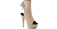 Nude Suede Ankle Boots