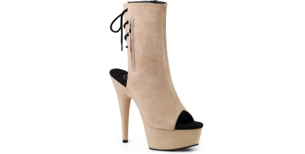 Nude Suede Ankle Boots