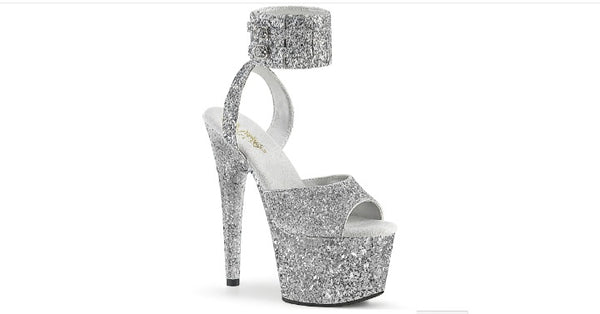 Silver Glitter Heels