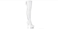 AllWhite Thigh High Boots