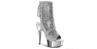 Silver Glitter Ankle Boots