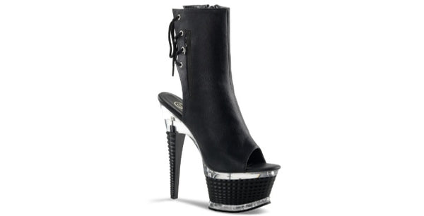 Black Chrome Ankle Boots