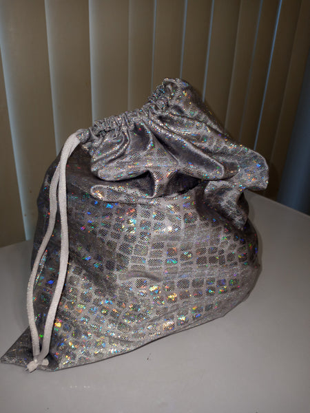 Silver Snakeprint Money Bag