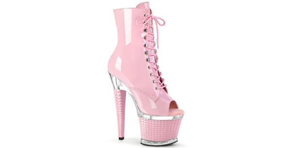 B.Pink Ankle Boots